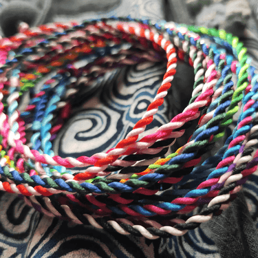 Tibetan Hand Tied for MEDITATION BRACELETS - Bundle of 10 -Fit 6